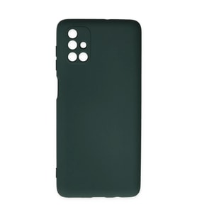 Samsung Galaxy M51 Kılıf Nano içi Kadife Silikon - Koyu Yeşil