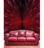 Dreamwall 3D Çizgili Işık Ağı Desenli Isı Ve Ses Yalıtımlı Sağlıklı Tekstil Duvar Kağıdı (Bordo - Kırmızı)
