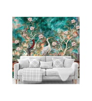 Dreamwall Vintage Çiçekler Ve Hayvanlar Desen Sağlıklı Tekstil Duvar Kağıdı (Çok Renkli)