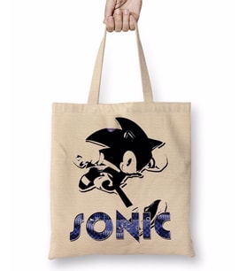 Sonic Retro Bez Çanta Uzun Saplı