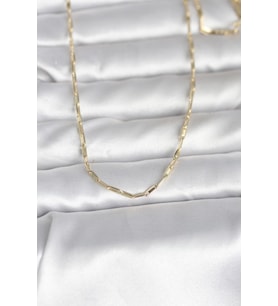 CM 14K Gold Renk İnce Ataç Zincir Model 60 cm Kadın Kolye 5886 - GLST7231-6868
