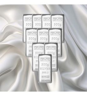 10 Adet 500 Gr Gmr Gümüş Külçe