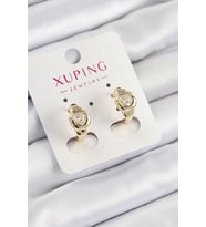 Xuping Zirkon Taşlı Kalp Model Gold Renk Kadın Küpe - TJ-BKP10840