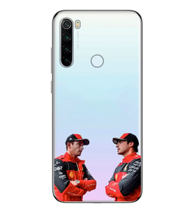 Redmi Note 8 Uyumlu Carlos Sainz ve Charles Leclerc Formula 1 Desenli Şeffaf Kılıfı