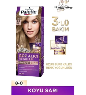 Palette Göz Alıcı Renkler Saç Boyası 8-0 Koyu Sarı
