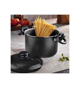 Bronx Makarna Tenceresi 20 cm Siyah