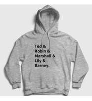Presmono Unisex Gri Names How I Met Your Mother Kapüşonlu Sweatshirt 195610tt (Gri)