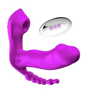 LilituShop USB Şarjlı Uzaktan Kumandalı Klitoris Emme Fonksiyonlu Çamaşır Altı Isıtmalı Teknolojik Vibratör