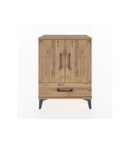 Arges Komodin 2 Raflı Tek Çekmeceli Tek Kapaklı 60x30x80 Çam-Çam