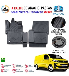 Opel Vivaro Panelvan 3D Paspas Havuzlu Pro 2019 Sonrası