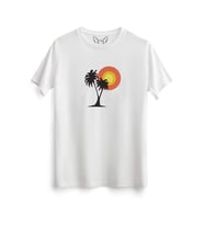 Palmiye Resim Baskılı Çocuk Beyaz Tshirt