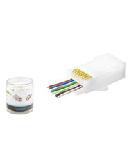 Cat6 Ez Rj45 Konnektör - 100 Adet Beyaz / Özel Plastik Kutulu ND2406