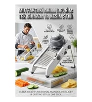 Profesyonel Mandolin Rende Sebze Doğrayıcı - Fonksiyonlu Ayarlı Jülyen Dilimleyici 723134