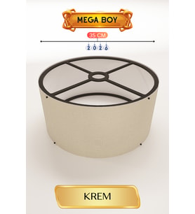 Krem Lambader Başlığı 35 CM Mega Boy