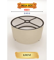 Krem Lambader Başlığı 35 CM Mega Boy