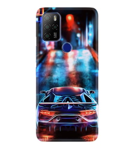 Omix X300 Kılıf Silikon Desen Neon Cars 1724