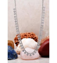 Taşlı Rodyumlu Gümüş Choker Kolye 7225
