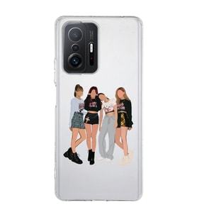 Xiaomi Mi 11T - 11T Pro Uyumlu Blackpink Tasarımlı Şeffaf Telefon Kılıfı