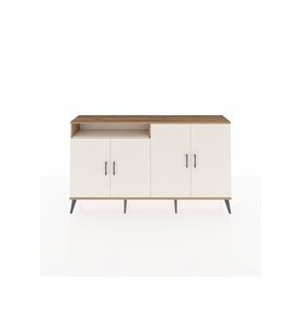 Arges Konsol 4 Raflı 4 Kapaklı 176x30x99 Çam-Aytaşı