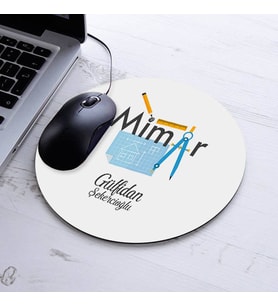 Kişiye Özel Mimar Temalı Yuvarlak Mousepad