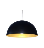 Retro 40 cm Siyah Içi Sarı Metal Sarkıt Avize