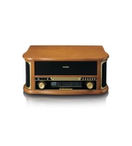 Lenco Classic Phono TCD-2551 Retro Pikap Bluetooth USB Radyo CD Kaset AHŞAP Plak Çalar (Kahverengi)