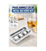 304 Paslanmaz Çelik Metal Buz Küpleri ve Buz Klipsi Seti