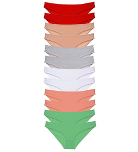 Mulvxbrf Brf02 12 Adet Süper Eko Set Likralı Kadın Slip Külot Set 4 (Mulvix)
