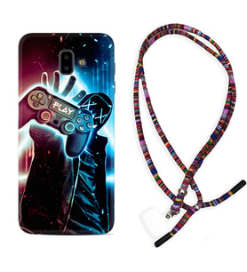 Samsung J6 Plus J7 Prime J7 Pro M20 Kılıf Boyun Asklı Rasta Silikon Play Me 1757