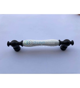 128 Mm. Kayı Porselen Mat Siyah-beyaz