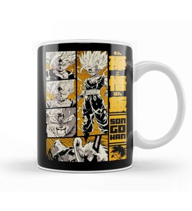 Son Gohan Dragon Ball Z Manga Panel Design Kupa Bardak Porselen
