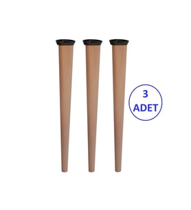 Fawdecor Ahşap Konik Ayak - Boy 43 cm - ORTA BOY (Medium)