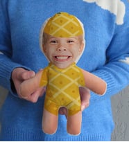 BK Gift Kişiye Özel Fotoğraflı Kostümlü Çocuk Bebek Yastık