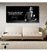 Panoramik Kanvas Makam Panosu Atatürk Sözleri Büyük Türk Kadını