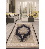 Dijital Kaymaz Taban Yıkanabilir Modern Renkli Salon Halısı Mutfak Halısı Yolluk ND-HT-461 (Lacivert)