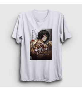 Presmono Unisex Beyaz Ohma Tokita V3 Anime Kengan Ashura T-Shirt 318200tt (Beyaz)