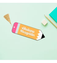 Kişiye Özel Tasarım Kalem Şeklinde İsim Baskılı Kitap Ayracı