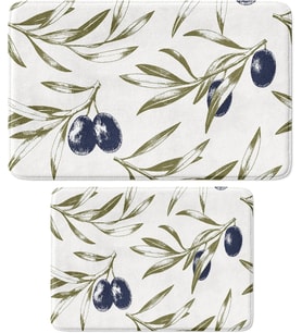 Banyo Paspası, 2li Set Banyo Halısı Kaymaz Taban, Makinede Yıkanabilir