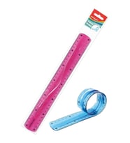 Kırılmaz Cetvel 30 Cm Silikonlu Pembe Renk 1 Adet Cetvel Kırılmaz