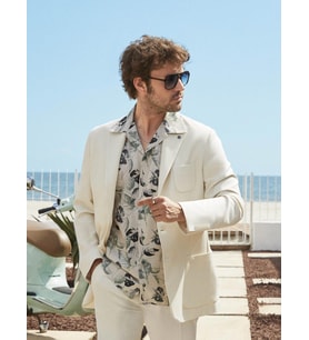 Dufy Bej Erkek Slim Fit Düz Mono Yaka Casual Ceket - 104432
