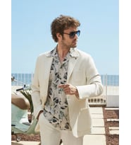 Dufy Bej Erkek Slim Fit Düz Mono Yaka Casual Ceket - 104432