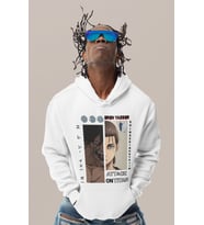 Attack On Titan Eren Yeager Baskılı Unisex Oversize Anime Karakter Hoodie
