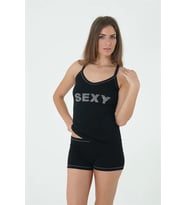 Mulvxbrf Brf02 Sexy Yazı Baskılı Penyeli Şortlu Takım 2670 (Mulvix)