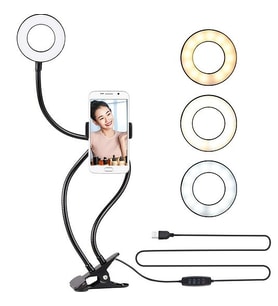LED Halka Işık, Tripodlu Selfie Lambası, Esnek Kollu