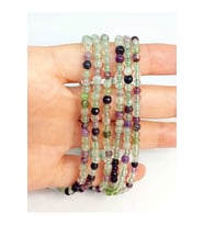 Bileklik Boy Florit Taşı Yarım Dizi 3.5-4mm Aralığı (18CM UZUNLUĞUNDADIR)