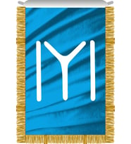 Kayı Boyu Bayrağı Dikey 50X75cm