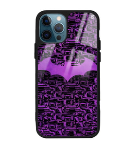 iPhone 13 Pro Max Lila Batman Tasarımlı Glossy Telefon Kılıfı