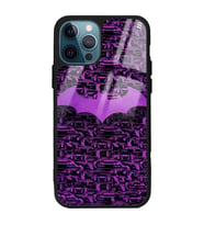 iPhone 13 Pro Max Lila Batman Tasarımlı Glossy Telefon Kılıfı