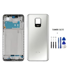 Xiaomi Redmi NOTE 9S FULL Kasa Arka Kapak Takım BEYAZ - TAMİR SETİ