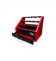 CNC Takım Tutucu Standı(20 Göz) Çekmeceli (100 Ad Pens Yuvalı) BT-40 Ve BT-30 Sapphire (Kırmızı-Siyah)